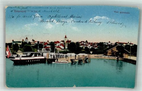 1470 Estavayer-le-Lac 1919 Foto AK Hafen