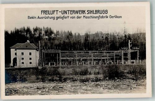 6340 Sihlbrugg Foto AK Fabrik Freiluft Unterwerk