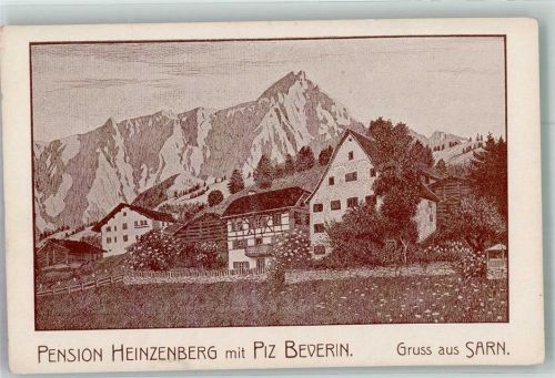7423 Sarn Foto AK Pension Heinzenberg Piz Beverin