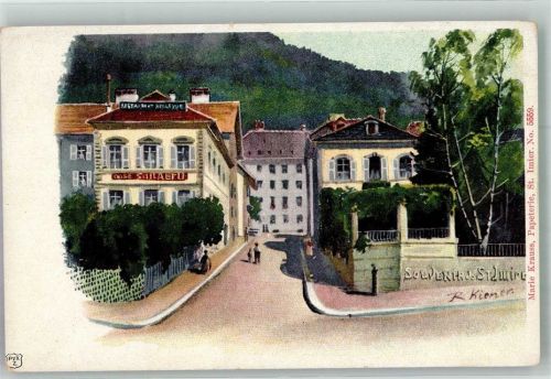 2610 St-Imier Saint-Imier Lithographie / Künstlerkarte sign. Kiener, R. Gasthaus Hotel