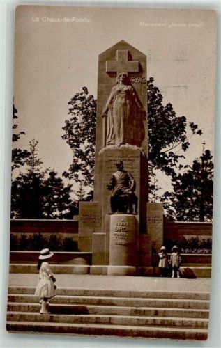 2300 La Chaux-de-Fonds 1920 Foto AK Denkmal Numa Droz