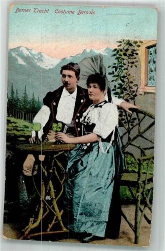 Bern Berne Tracht Mann Frau Tracht Schweiz 1913 Foto AK