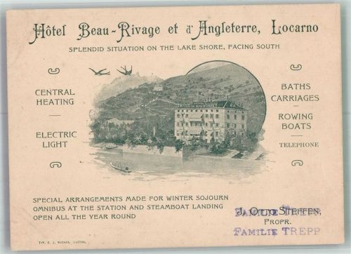 6600 Locarno FOTO KEINE AK Hotel Beau-Rivage et d´Angleterre