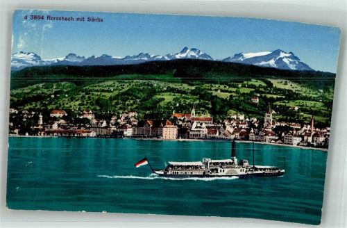 9400 Rorschach Foto AK Dampfschiff