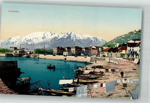 6600 Locarno Foto AK Fischer- Hafen