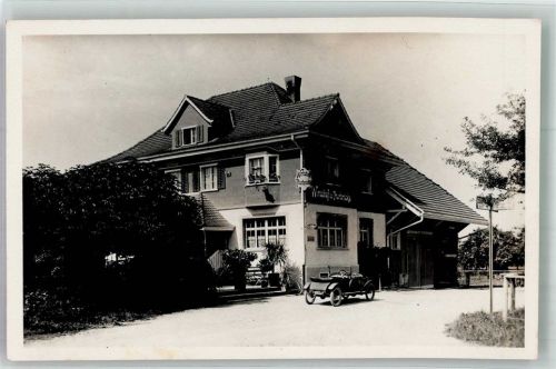 9245 Oberbüren Foto AK Auto Oldtimer Gasthaus zur Thurbrücke