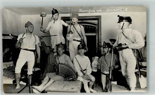 Frauenfeld 1918 Zimmer 5 Soldatenleben Bataillon 37 Militär Schweiz Foto AK