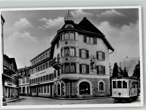 6010 Kriens Foto AK Straßenbahn Geschäft Kreuzbäckerei