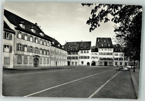 4000 Basel Bâle Foto AK VW Käfer Münsterplatz