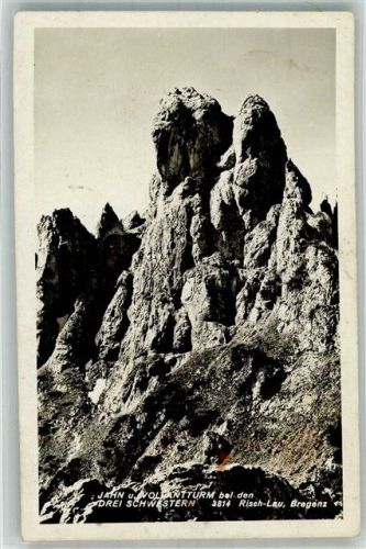 9498 Planken 1938 Foto AK Drei Schwestern Jahn und Vallantturm Foto Risch-Lau