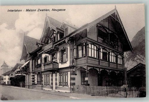 3800 Interlaken Foto AK Pension Zwahlen Neugasse