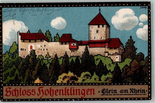 8260 Stein am Rhein 1913 Künstlersteindruck Schloss Hohenklingen