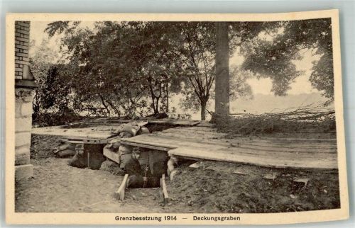 Grenzbesetzung 1914 Deckungsgraben Militär Schweiz