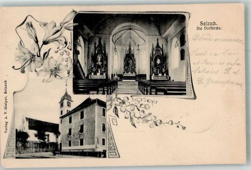 2545 Selzach 1905 Foto AK Dorf- Kirche