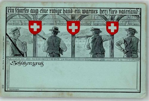 8000 Zürich Lithographie Schützenfest Schießstand