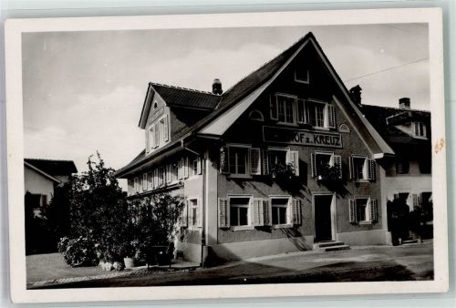 6285 Hitzkirch 1935 Foto AK Gasthaus zum Kreuz