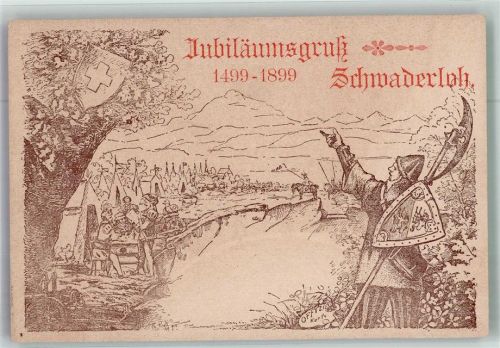 8566 Schwaderloh Neuwilen Lithographie Jubiläumsgruss 1499-1899