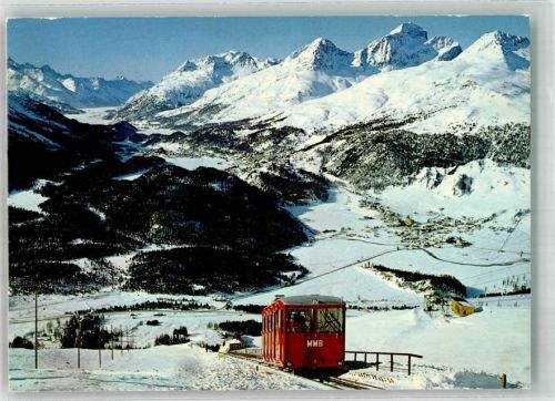 Muottas Muraigl 1972 Winter Bergbahn