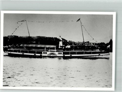 Luzern Lucerne Dampfschiff Stadt Luzern Binnenschiff 1916 Foto AK