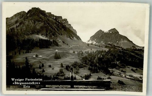 3619 Eriz Aussereriz 1932 Foto AK Bärsunneschyn Wyniger Ferienheim