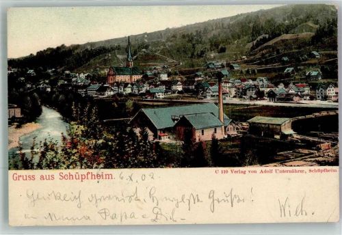 6170 Schüpfheim 1902 Foto AK Fabrik Kirche