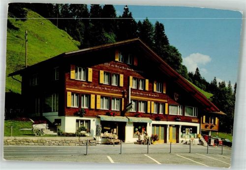 3715 Adelboden BE 1979 Foto AK Geschäft Ruedy-Hus