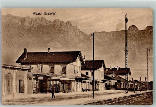 Buchs SG Bahnhof Bahnhof Schweiz 1922 Foto AK
