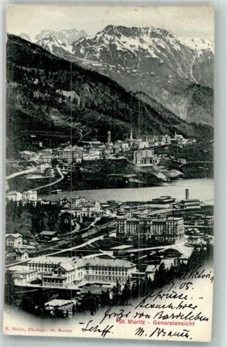 7500 St. Moritz 1905 Foto AK Adelskorrespondenz