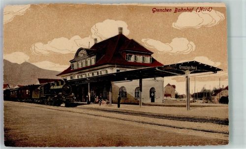 Grenchen Bahnhof Eisenbahn Bahnhof Schweiz Foto AK