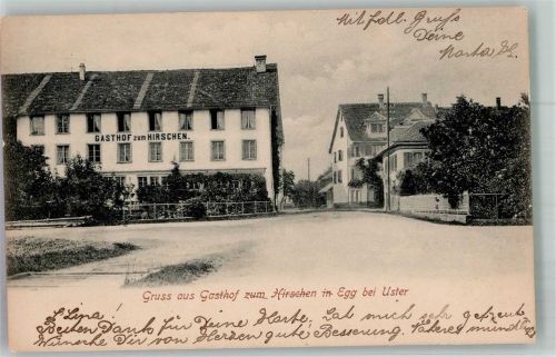 8132 Egg bei Zürich 1907 Foto AK Gasthaus zum Hirschen