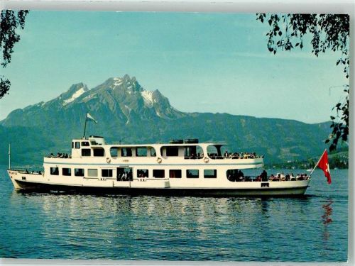 Motorschiff Pilatus auf dem Vierwaldstättersee Binnenschiff Foto AK