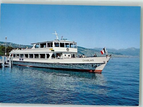 Motorschiff Le Chablais auf dem Genfersee Binnenschiff Foto AK