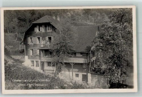 6354 Vitznau 1924 Foto AK Pension Chalet Lauigrund