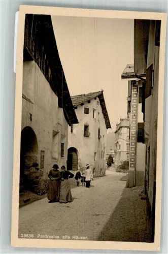 7504 Pontresina Foto AK Gasse Dorfansicht