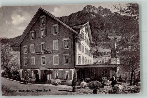 6443 Morschach 1926 Foto AK Pension Betschart