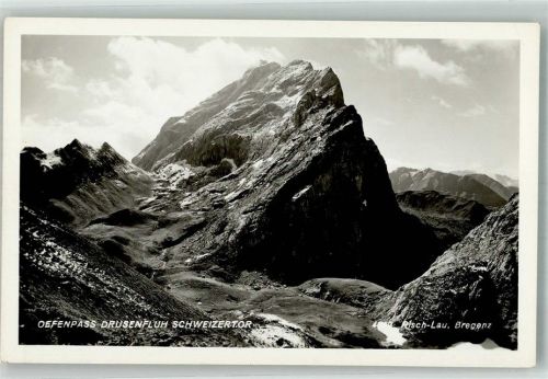 Ofenpass Foto AK Foto Risch-Lau Ofenpass Drusenfluh Schweizer tor