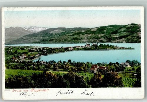 8640 Rapperswil SG 1904 Foto AK Gruss aus