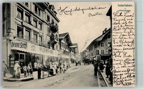 3800 Interlaken 1904 Foto AK Konditorei Cafe Seitz Höhestrasse