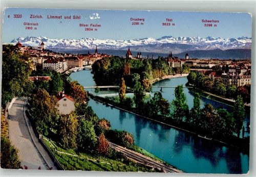 8000 Zürich Foto AK Limmat Sihl