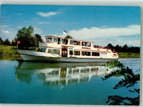 Rheineck Bodenseeschiff Rhynegg Binnenschiff Foto AK
