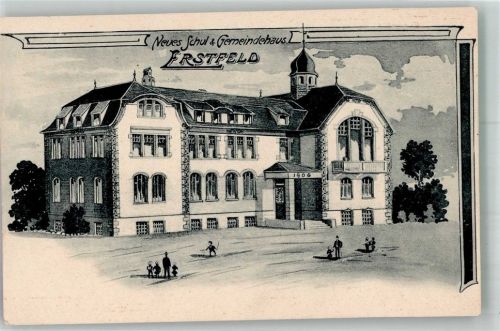6472 Erstfeld Foto AK Schul- und Gemeindehaus