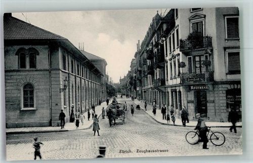 8000 Zürich Foto AK Apotheke Fahrrad Zeughaussttrasse