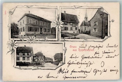 8558 Raperswilen 1902 Foto AK Straßenansicht