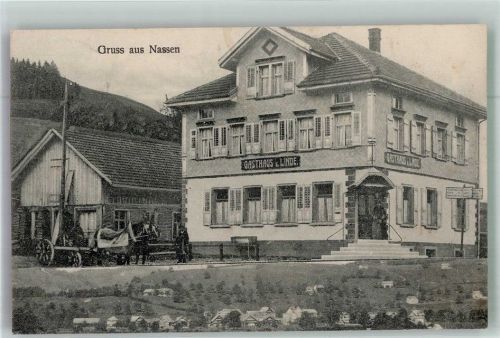 9123 Nassen 1914 Foto AK Gasthaus zur Linde