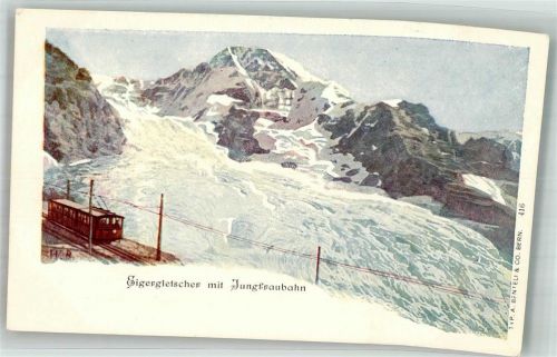 3823 Eigergletscher 1903 Winter Zahnradbahn Jungfraubahn Eigergletscher