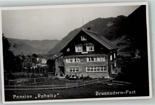 9125 Brunnadern 1931 Foto AK Pension Ruhsitz Furt