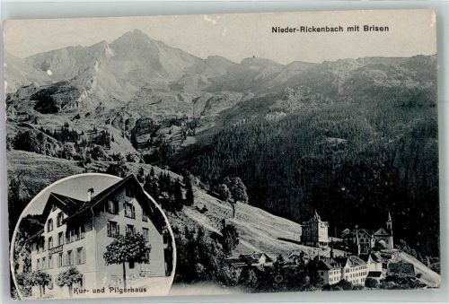 6383 Niederrickenbach Maria Rickenbach 1908 Foto AK Gasthaus Pension Kur- und Pilgerhaus