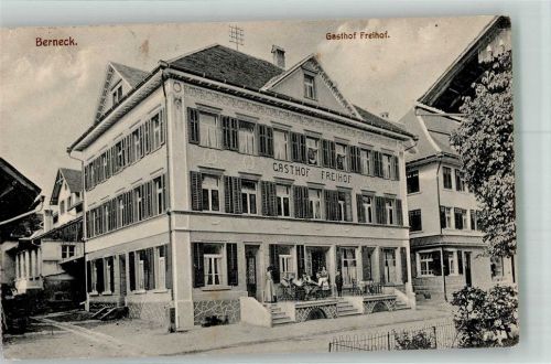 9442 Berneck 1918 Gebrauchsspuren Feldpost Grenzdetachemnet Nr, 33 Gasthaus Freihof
