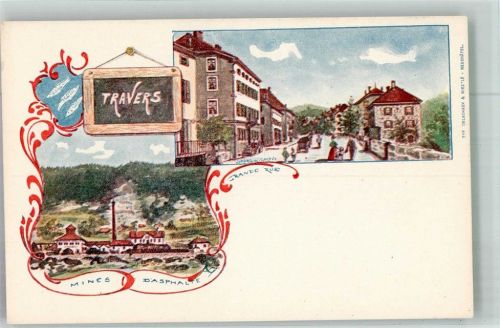 2105 Travers Lithographie Fabrik Mines D´Asphalte Grand Rue