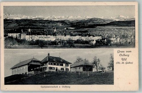 9500 Wil SG 1921 Foto AK Gasthaus Gartenwirtschaft zum Oelberg